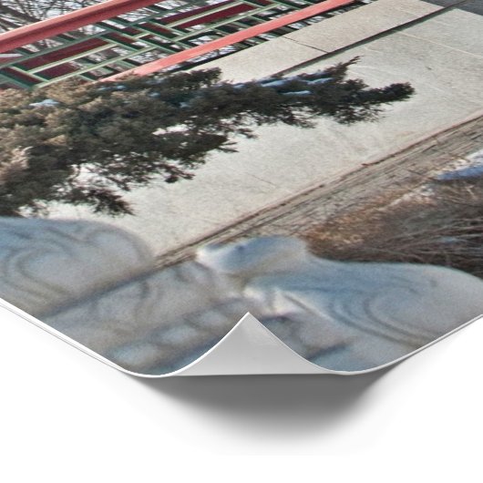 Blauer Tempel Poster (Ecke)