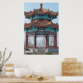 Blauer Tempel Poster (Küche)