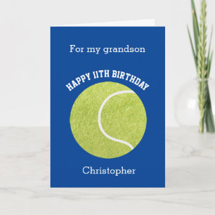 Blauer Tennisball-Geburtstag Karte