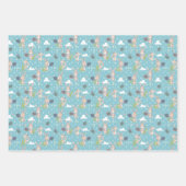 Blauer Tennisbunny individuell anpassbar Geschenkpapier Set (Vorderseite 3)