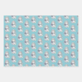 Blauer Tennisbunny individuell anpassbar Geschenkpapier Set (Vorderseite 2)