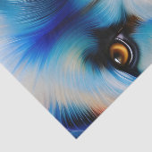 BLAUER-TERRIERHUND NAH SEIDENPAPIER (Ausschnitt)