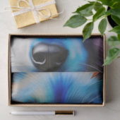 BLAUER-TERRIERHUND NAH SEIDENPAPIER (Geschenk)