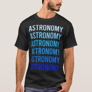 Blauer Text Astronomie T-Shirt
