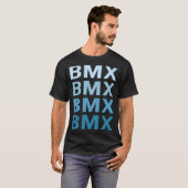 Blauer Text BMX T-Shirt (Vorne ganz)