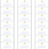 Blauer Text, Gästebuchsklemmen für Lemons Aufkleber (Vorderseite)