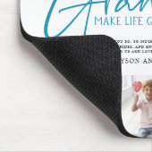 Blauer Text| Grandkids Make Life Grand Foto Mousepad (Ecke)