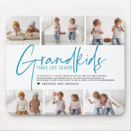 Blauer Text| Grandkids Make Life Grand Foto Mousepad