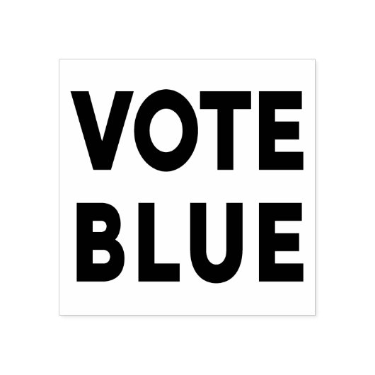 Blauer Text Gummistempel (Prägung)