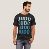 Blauer Text Judo T-Shirt (Vorne ganz)