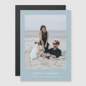 Blauer Text und Foto Magnetic speichern das Datum Magnetkarte (Vorne/Hinten)