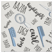 Blauer Text und Tools für Haarstil1 ID749 Stoff (Nahaufnahme)