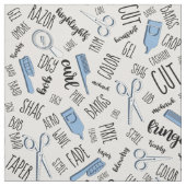 Blauer Text und Tools für Haarstil1 ID749 Stoff (Muster)