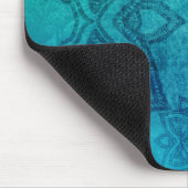 Blauer Texturlotus Mousepad (Ecke)