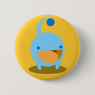 Blauer Thingy Knopf Button