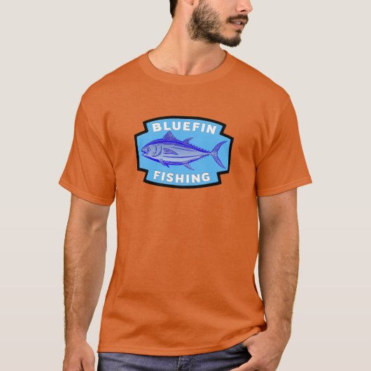 Blauer Thunfisch-Angeln T-Shirt (Vorderseite)