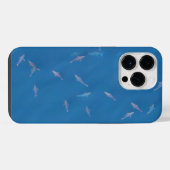 Blauer Thunfisch Purzelbaum schlagend iPhone Hülle (Rückseite (Horizontal))