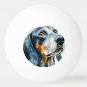 Blauer Tick Coonhound-Porträt Tischtennisball (Rückseite)
