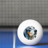 Blauer Tick Coonhound-Porträt Tischtennisball (Netto)