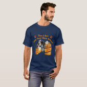 Blauer Ticken-Bluthund teilt ein Bier-Shirts T-Shirt (Vorne ganz)