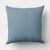 Blauer Ticking Strip Kissen (Rückseite)