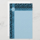 Blauer Tierdruck Briefpapier (Vorne/Hinten)
