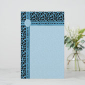 Blauer Tierdruck Briefpapier (Stehend Vorderseite)