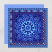 Blauer Tile Einladung (Vorne/Hinten)