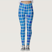 Blauer Tile Leggings (Vorderseite)