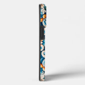 Blauer Tile mit Blume Muster Case-Mate iPhone Hülle (Rückseite / Rechts)