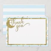 Blauer Tinkeln kleiner Stern Danke Karte (Vorne/Hinten)