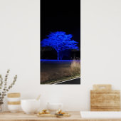Blauer Tinted Tree Poster (Küche)
