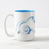 Blauer Tintenfisch Tasse (Links)