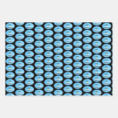 Blauer Tit Bird Fütternd von einer Kuchenplatte Geschenkpapier Set (Vorderseite)