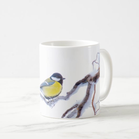 Blauer Tit-Vogel gehockte Kaffeetasse (VorderseiteRechts)