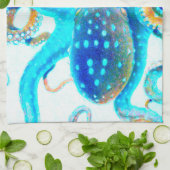 Blauer Toctopus Geschirrtuch (Gefaltet)