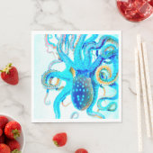 Blauer Toctopus Serviette (Beispiel)