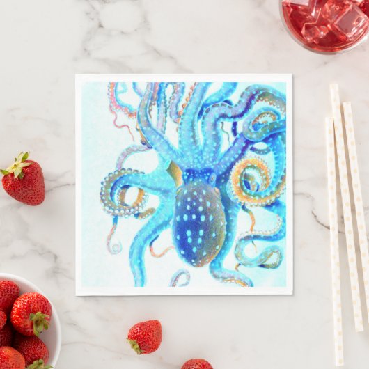 Blauer Toctopus Serviette (Beispiel)