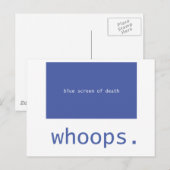 Blauer Todesschirm - Peitsche! Postkarte (Vorne/Hinten)