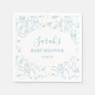 Blauer Toile-Bär-Baby-Shower-Junge Serviette