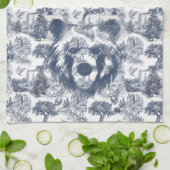 Blauer Toile Bär - Wildlife at Zuhause Geschirrtuch (Gefaltet)