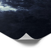 Blauer Töne, Himmel und Bäume Poster (Ecke)