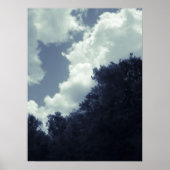 Blauer Töne, Himmel und Bäume Poster (Vorne)