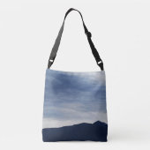 Blauer Tonergebirge Tragetaschen Mit Langen Trägern (Rückseite)