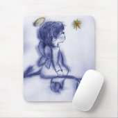 blauer Tönungsengelswunsch Mousepad (Mit Mouse)