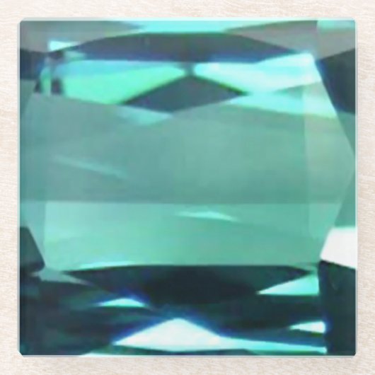 Blauer Topaz 4 Glasuntersetzer (Vorderseite)