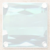 Blauer Topaz 4 Glasuntersetzer (Rückseite)