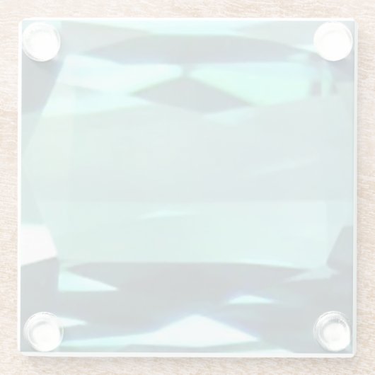 Blauer Topaz 4 Glasuntersetzer (Rückseite)