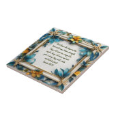 Blauer Topaz Blossom Rahmen Fliese (Seite)