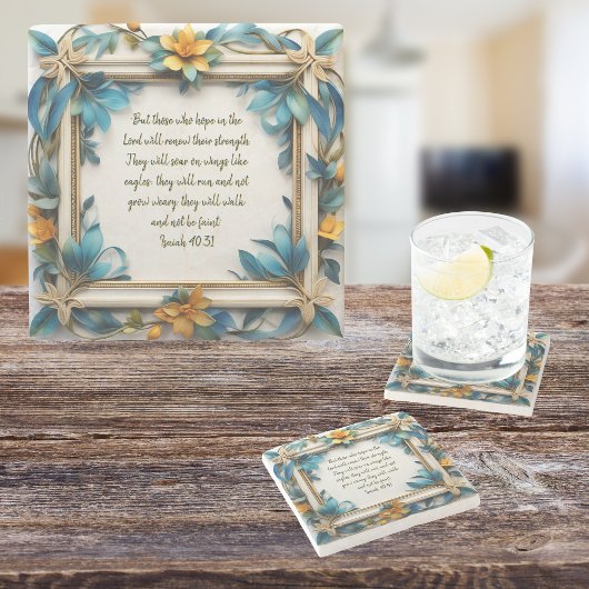 Blauer Topaz Blossom Rahmen Fliese